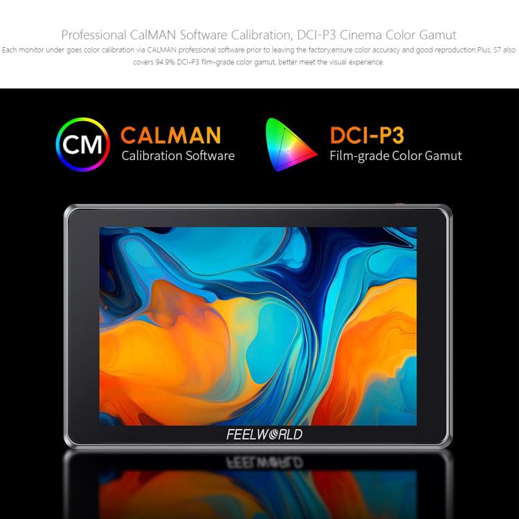 FEELWORLD S7 Monitor de Campo 7 Pulgadas Pantalla Tactil 1600 Nit HDMI2.0