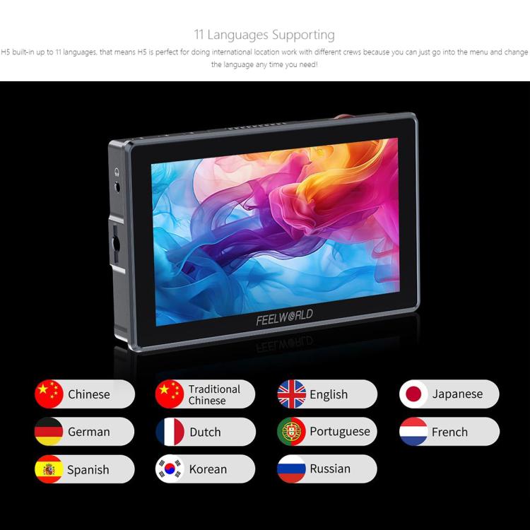 FEELWORLD H5 Monitor De Campo 1200 Nits Brillo Exterior Profesional