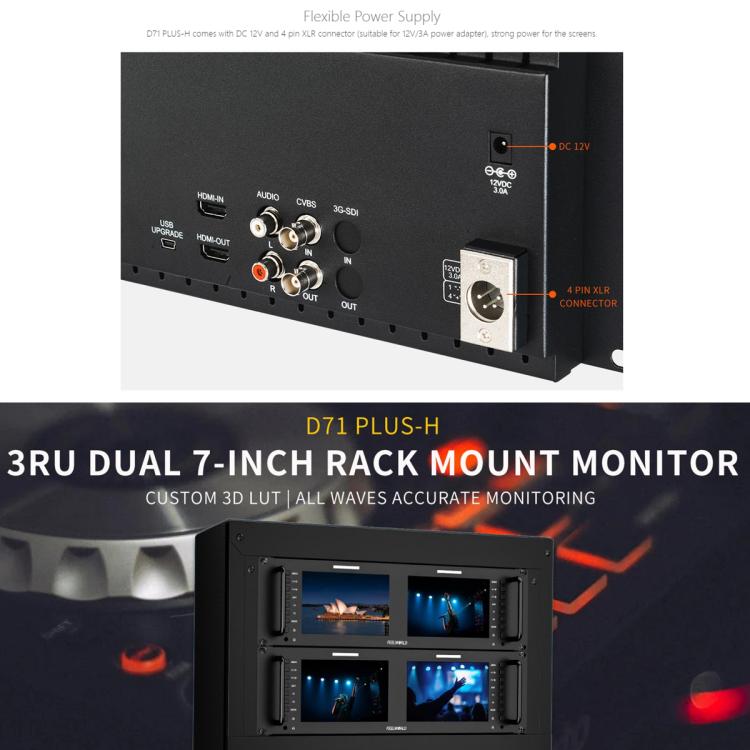 FEELWORLD D71 PLUS-H Monitor 7in IPS 1920x1200 Montaje Rack