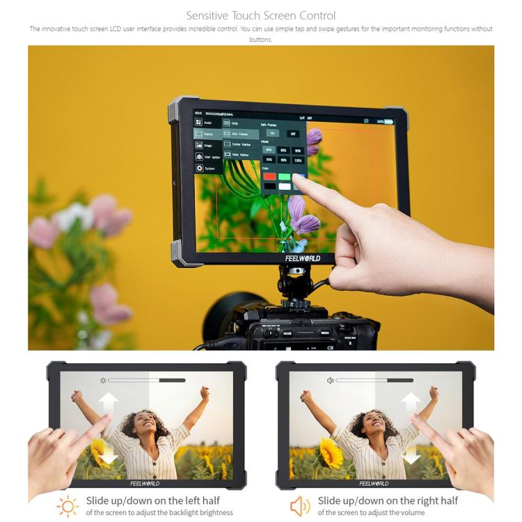 FEELWORLD T10 Monitor de Campo 10.1 Pulgadas Pantalla Tactil HDMI 4K