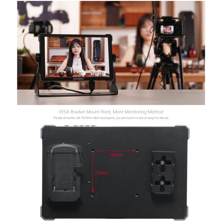 FEELWORLD T10 Monitor de Campo 10.1 Pulgadas Pantalla Tactil HDMI 4K