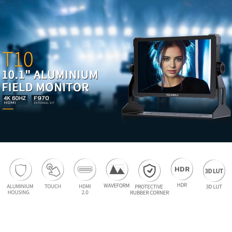 FEELWORLD T10 Monitor de Campo 10.1 Pulgadas Pantalla Tactil HDMI 4K