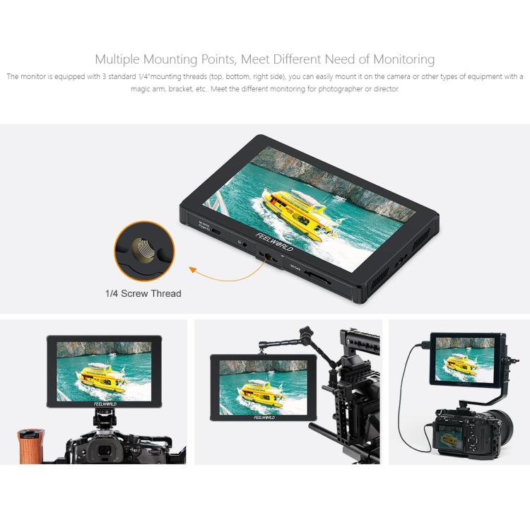 FEELWORLD F7 PLUS Monitor De Campo DSLR 7 Pulgadas Pantalla Tactil 4K