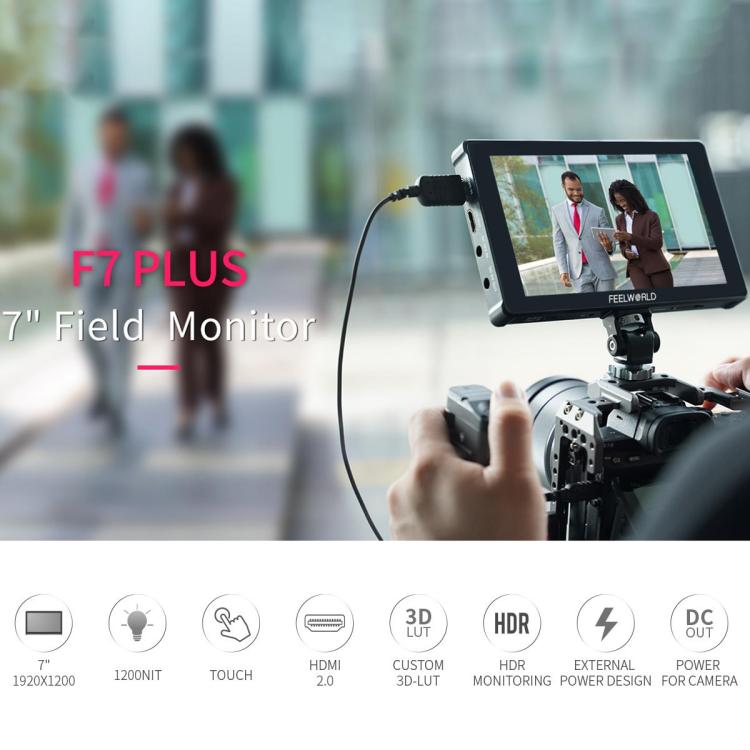 FEELWORLD F7 PLUS Monitor De Campo DSLR 7 Pulgadas Pantalla Tactil 4K