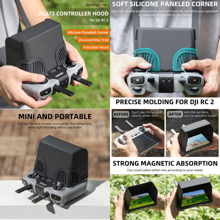 Sunnylife ZG673 Capó Parasol DJI RC 2 Bloquea Luz Compacto