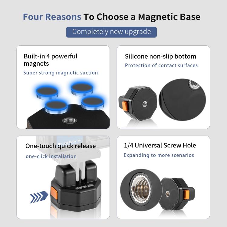 STARTRC VCR Snap-Mag Base Mount GoPro Liberación Magnética