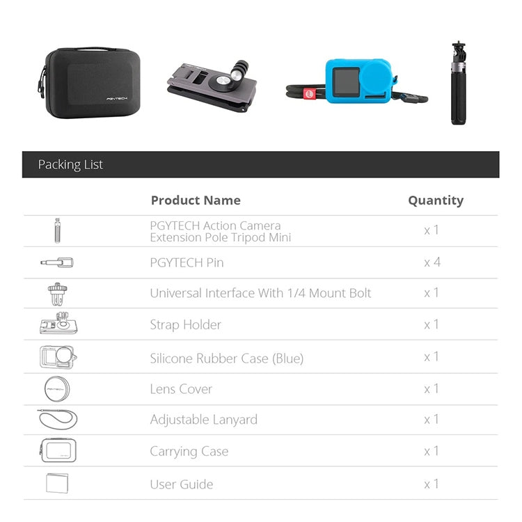 PGYTECH P-11B-027 Trípode Para DJI Osmo Action Kit De Viaje Compacto
