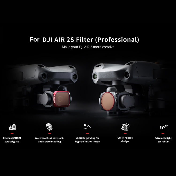 PGYTECH P-16B-063 Kit De Filtros 4 En 1 NDPL Para DJI Air 2S