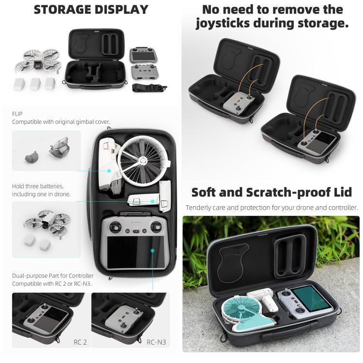 Sunnylife DJI Flip Bolso Hombro Estuche Drone 3 Baterías