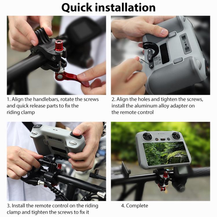 Sunnylife DJI RC2 Soporte Manillar Control Remoto Aluminio