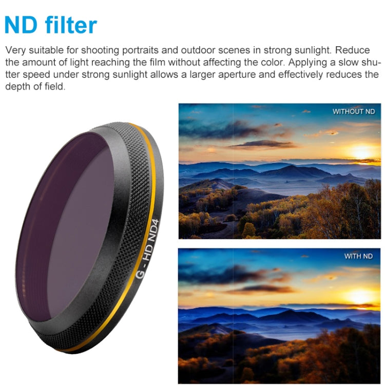 PGYTECH X4S-HD ND4 Filtro Lente Dorado Para DJI Inspire 2 Gimbal
