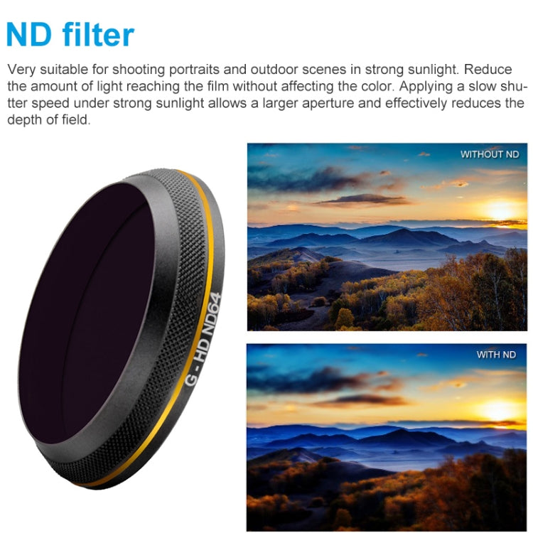PGYTECH X4S-HD ND64 Filtro de Lente para DJI Inspire 2 Drone