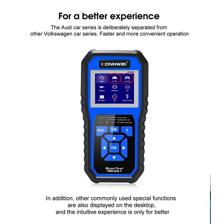 KONNWEI KW450 Probador De Batería Con TFT 2,8 Color Azul