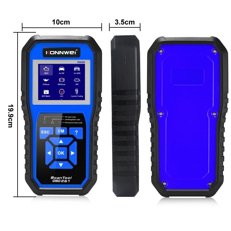 KONNWEI KW450 Probador De Batería Con TFT 2,8 Color Azul