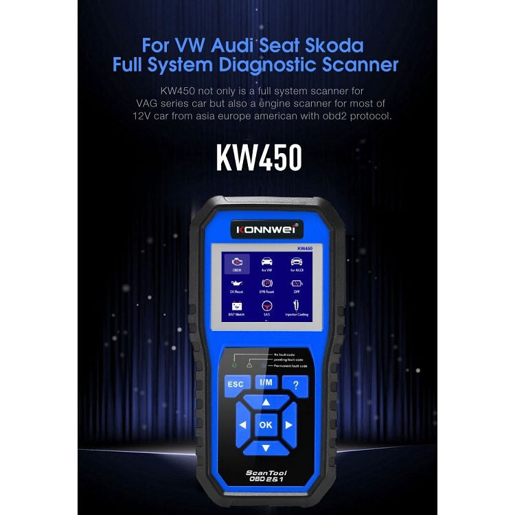 KONNWEI KW450 Probador De Batería Con TFT 2,8 Color Azul