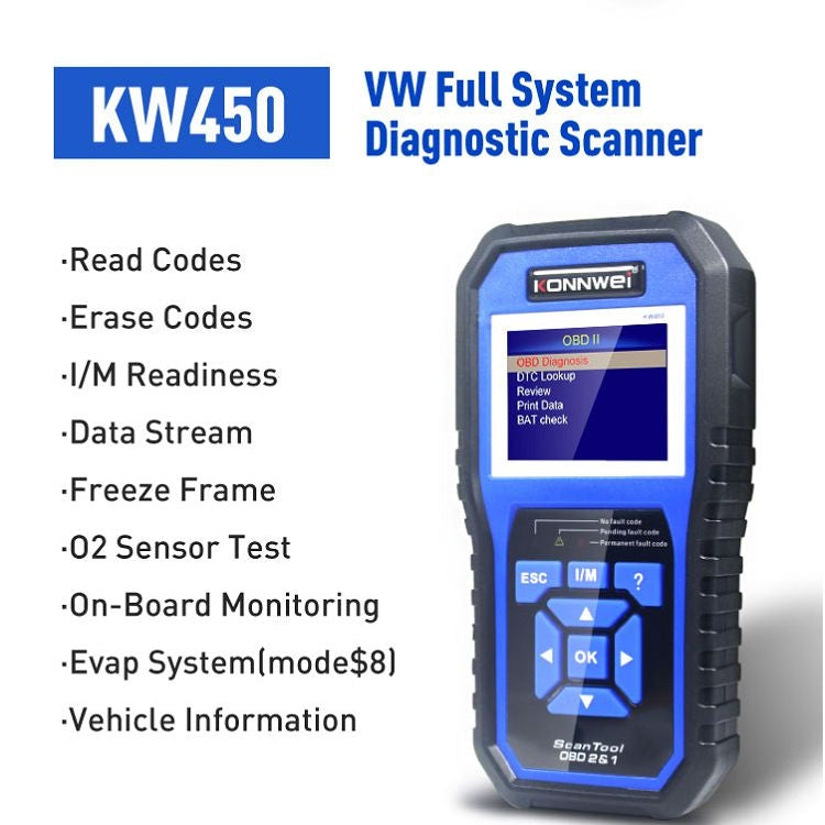 KONNWEI KW450 Probador De Batería Con TFT 2,8 Color Azul