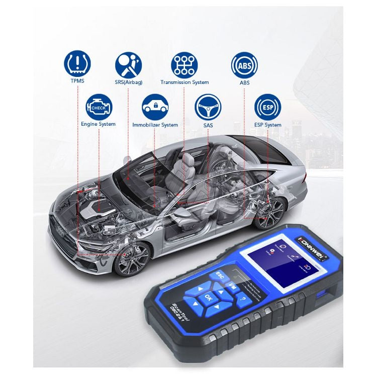KONNWEI KW450 Probador De Batería Con TFT 2,8 Color Azul