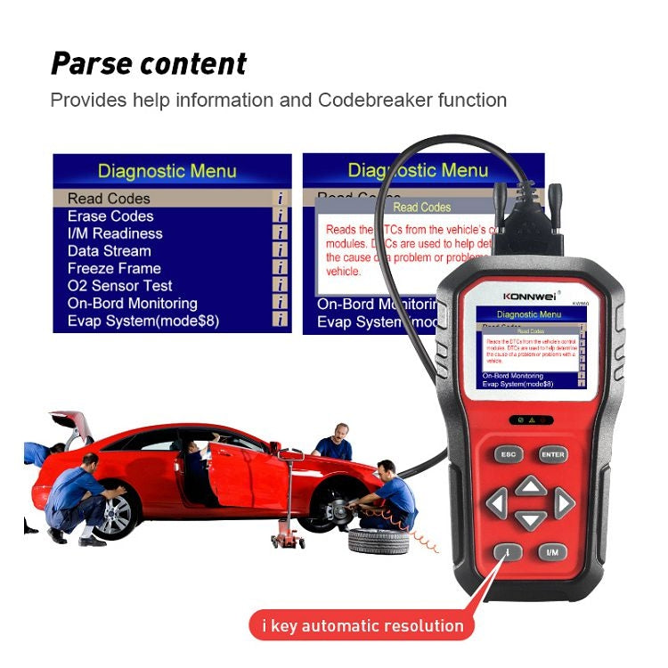KONNWEI KW860 Probador De Batería Para Coche Pantalla 2,8