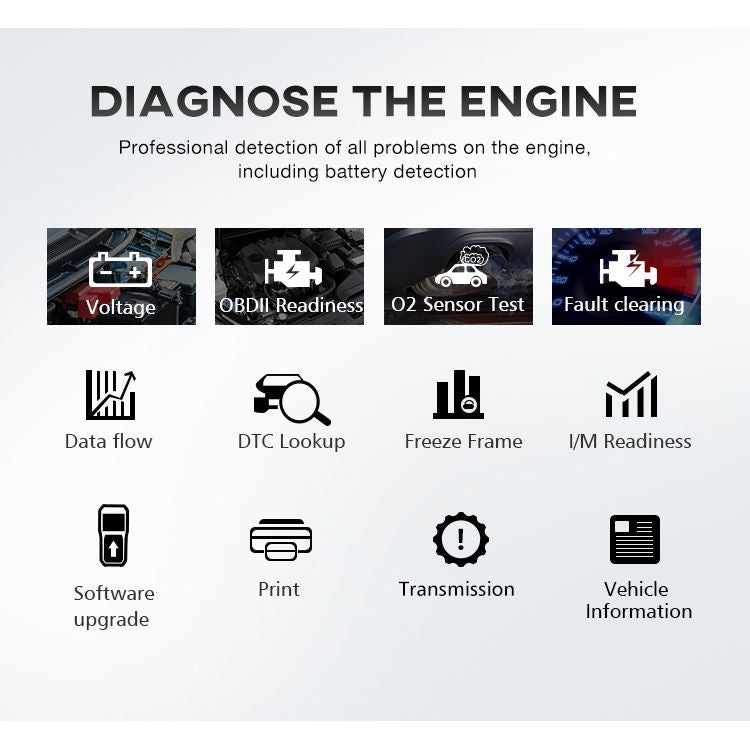 KONNWEI KW860 Probador De Batería Para Coche Pantalla 2,8