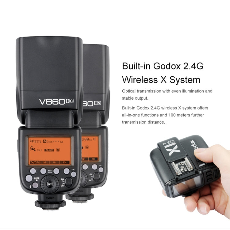 Godox V860IIN Flash Inalámbrico Nikon 2.4GHz HSS Pro
