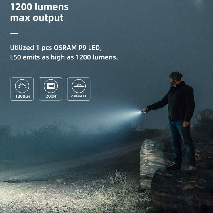 WUBEN L50 Linterna USB Recargable Portátil Exterior para Acampar