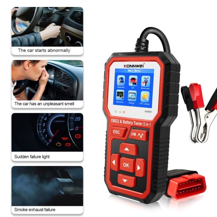KONNWEI KW681 Diagnóstico OBD Con Pantalla TFT 2,4 Pulgadas