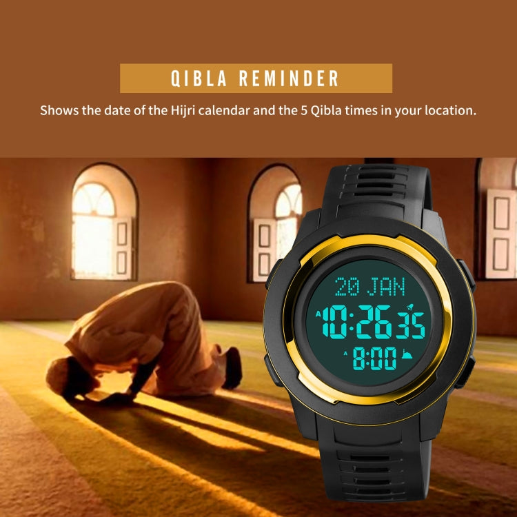 SKMEI 1729 Reloj Digital Led Multifunción Calendario Qibla Compacto