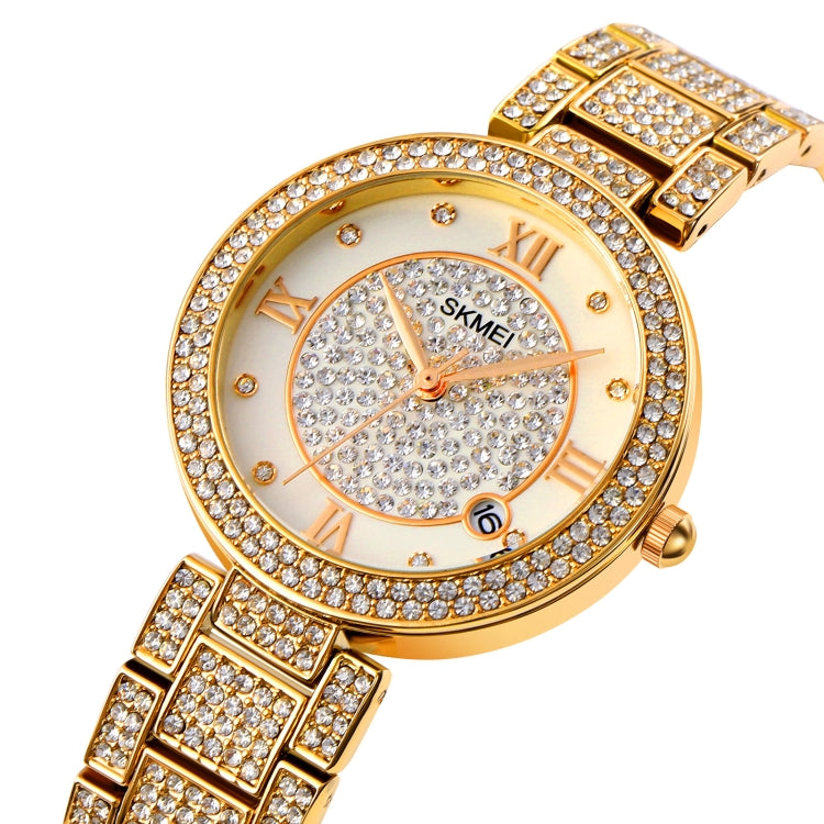 SKMEI 1739 Reloj Diamante Numeros Romanos Cuarzo Resistencia 30m