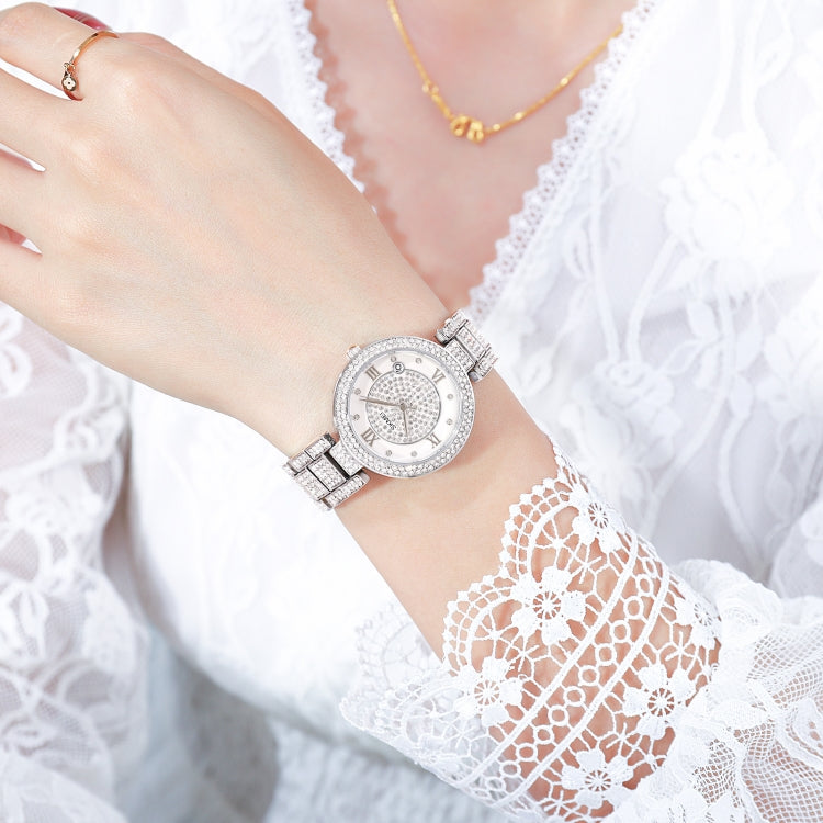 SKMEI 1739 Reloj Diamante Numeros Romanos Cuarzo Resistencia 30m