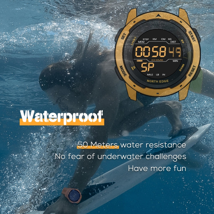 North Edge Mars Reloj Inteligente Pantalla FSTN Legible Sol