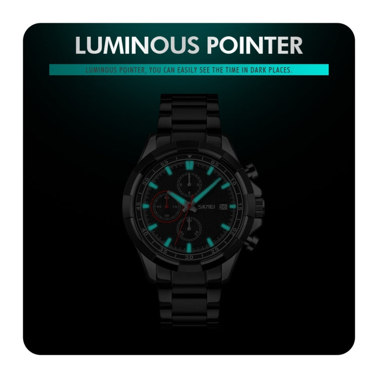 SKMEI 9192 Reloj De Hombre Acero Inoxidable Luminoso