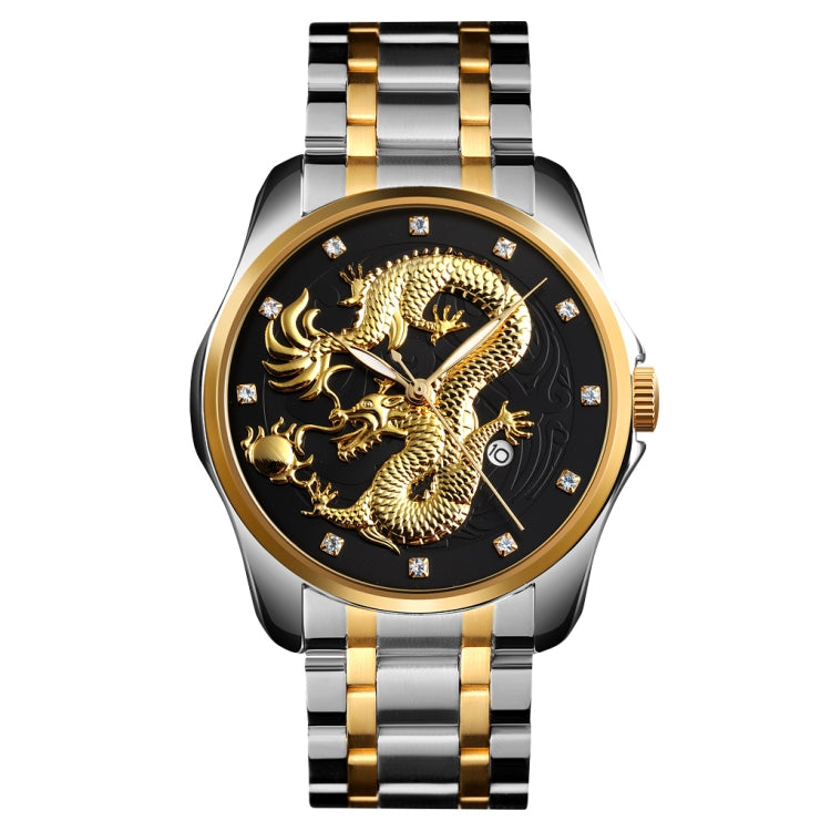 SKMEI 9193 Reloj Cuarzo Luminoso Calendario Dragón