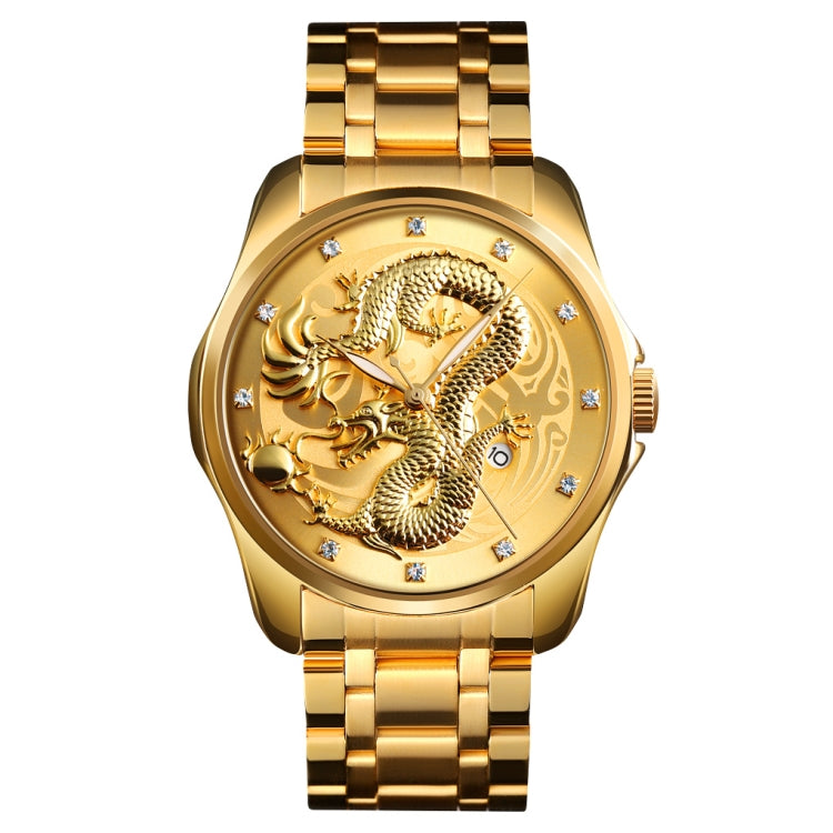 SKMEI 9193 Reloj Cuarzo Luminoso Calendario Dragón