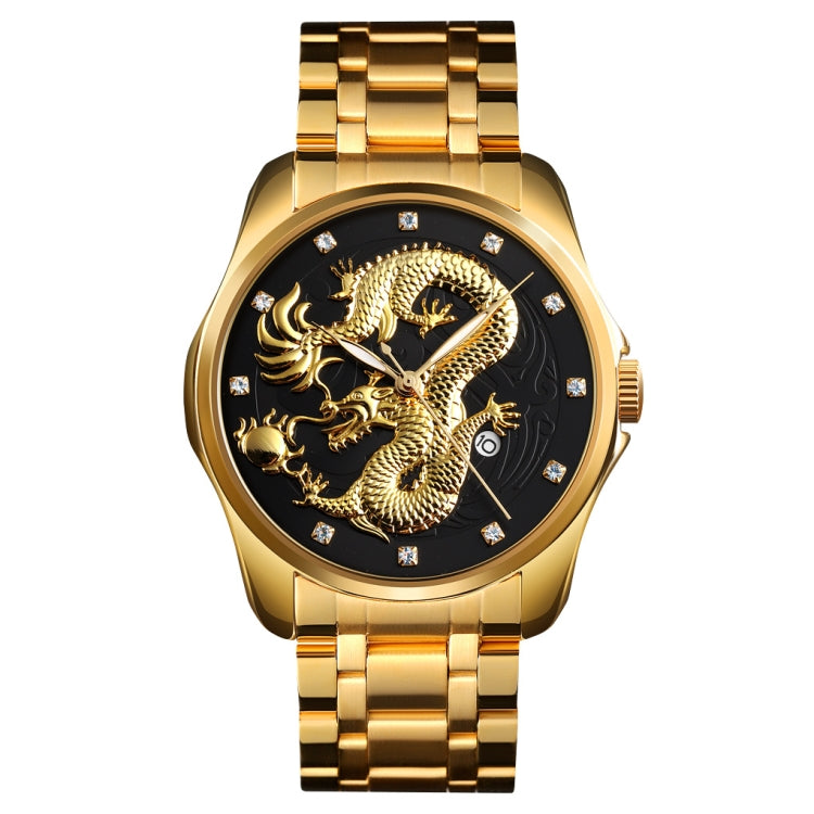 SKMEI 9193 Reloj Cuarzo Luminoso Calendario Dragón