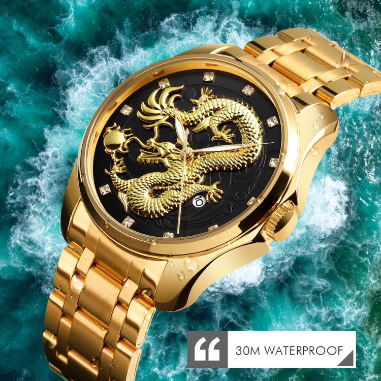 SKMEI 9193 Reloj Cuarzo Luminoso Calendario Dragón