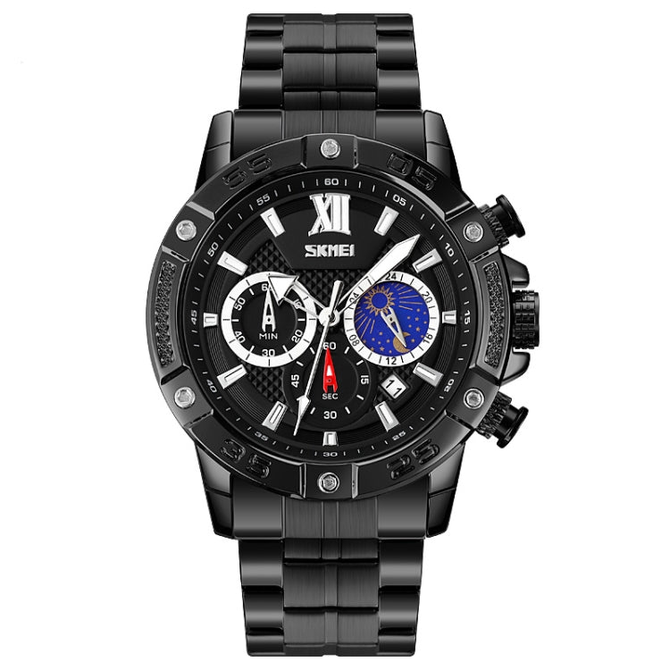 SKMEI 9235 Reloj Cronómetro Lunar Acero Inoxidable 30m