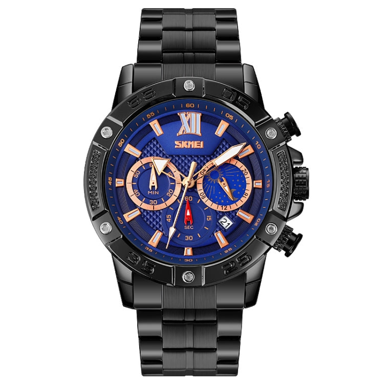SKMEI 9235 Reloj Cronómetro Lunar Acero Inoxidable 30m