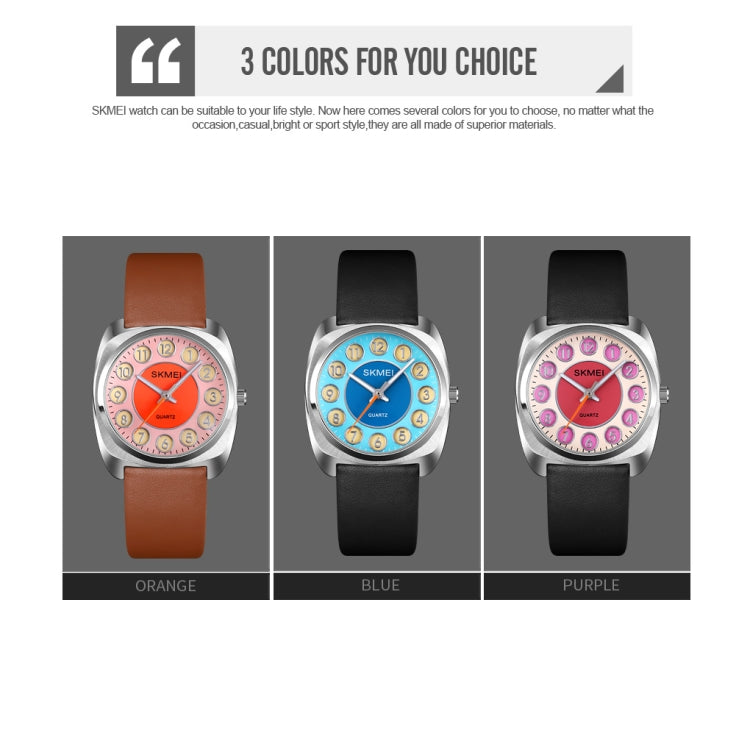 SKMEI Q029 Reloj Mujer Correa Cuero Elegante Diseño