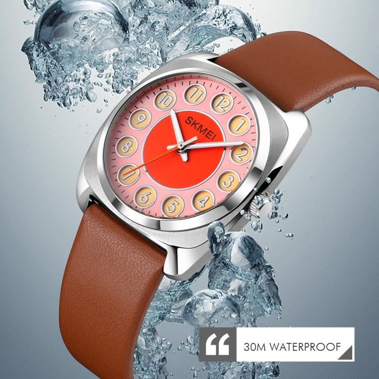 SKMEI Q029 Reloj Mujer Correa Cuero Elegante Diseño