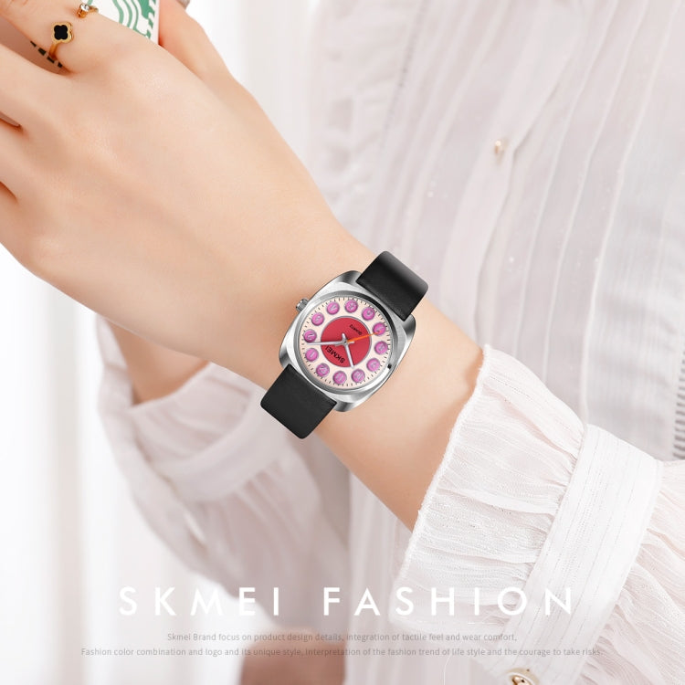 SKMEI Q029 Reloj Mujer Correa Cuero Elegante Diseño