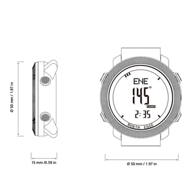 North Edge Outdoor Reloj Inteligente Deportivo Brújula Aventuras Al Aire