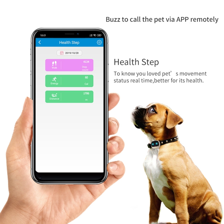 ReachFar RF-V47 Mini GPS Pet Tracker IP67 Clip Trasero