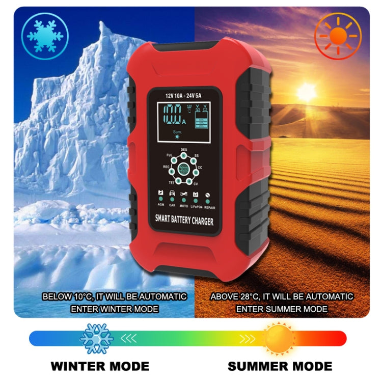 FOXSUR 10A 12V Cargador Batería Inteligente 7 Etapas