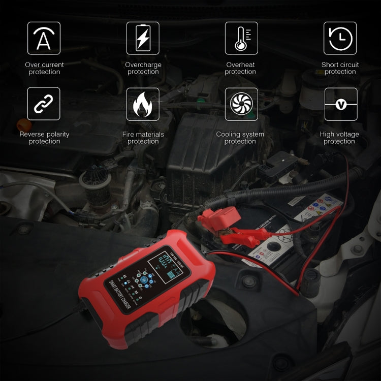 FOXSUR 10A 12V Cargador Batería Inteligente 7 Etapas