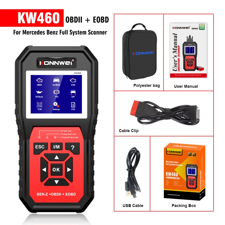 KONNWEI KW460 Diagnóstico Automotriz Lectura Códigos 12V