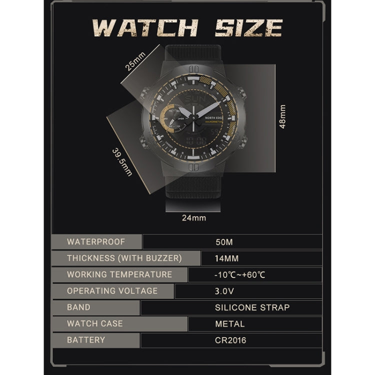 North Edge Hornet Reloj Deportivo Luminoso Resistente
