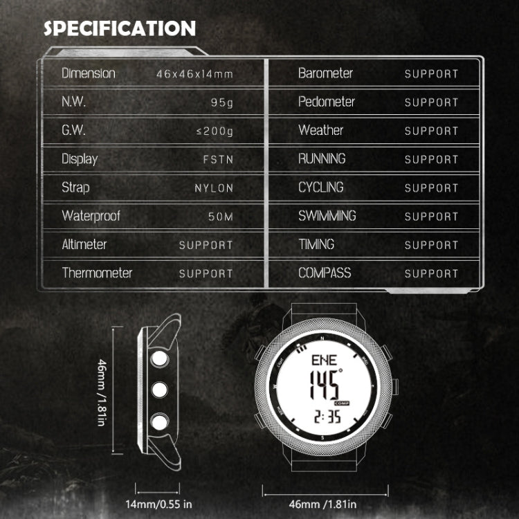 North Edge APACHE-46 Reloj Inteligente Impermeable Exterior