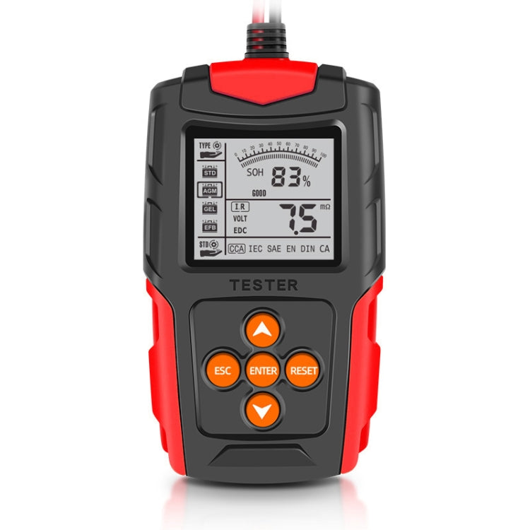 FOXSUR FBT200 Comprobador Batería De Coche LCD 2.7 Pulgadas