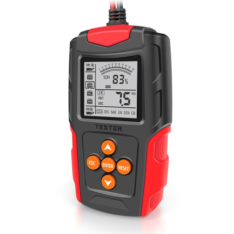 FOXSUR FBT200 Comprobador Batería De Coche LCD 2.7 Pulgadas