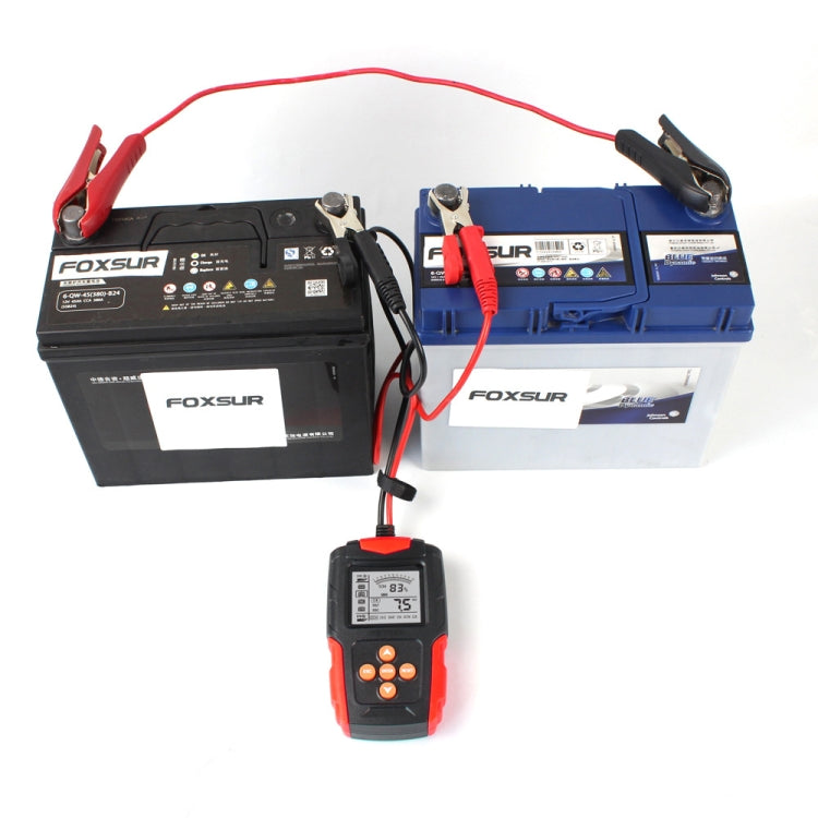 FOXSUR FBT200 Comprobador Batería De Coche LCD 2.7 Pulgadas